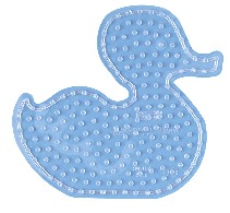 Steckplatte Bügelperlen, Form Ente, transparent, für Maxi Bügelperlen